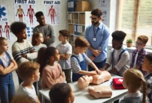 How does the first aid certificate contribute to school safety initiatives
